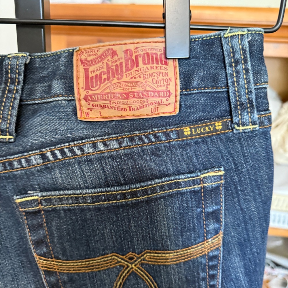 Lucky Brand Lola‎ Straight Jeans Size 8/29 Dark Wash Excellent Mid Rise Festival - Picture 5 of 8